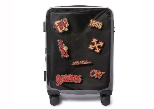 OFF-WHITE OFFWHITE C/O Ac Milan Logo Cabin Luggage - Transparent/Grey