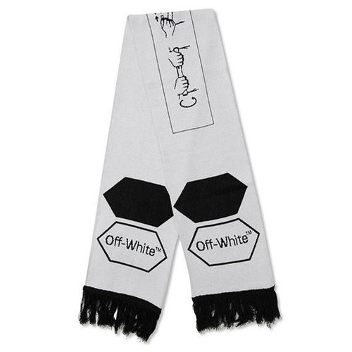 OFF-WHITE Exagon Scarf - White/Black