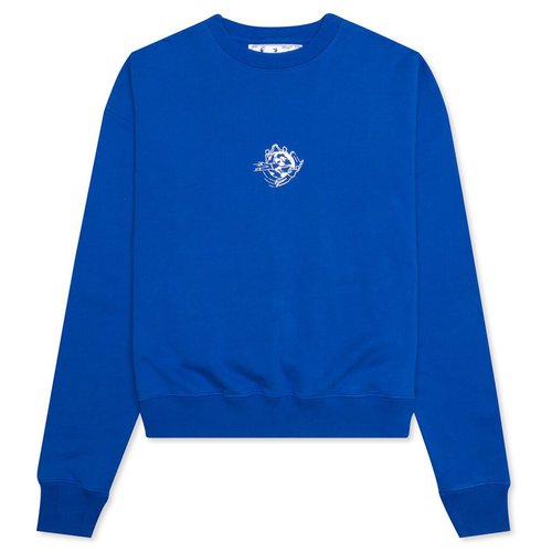 OFF-WHITE Half Arrow Over Crewneck - Blue/White - OMBA035F20FLE0024501