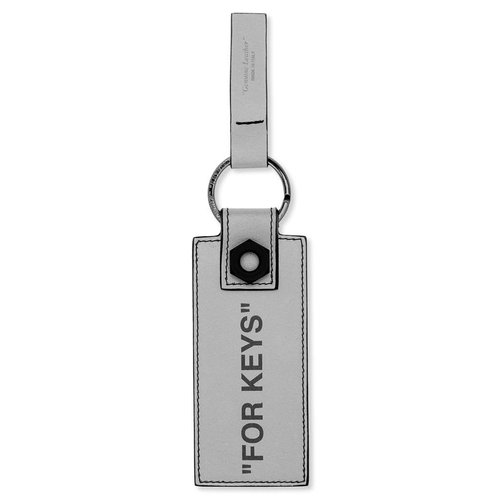 OFF-WHITE Quote Key Holder - Silver/Black - OMNF015R20G820389110