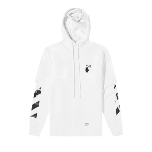 OFF-WHITE Carav Arrow Double Sleeve Hoodie - OMBB087F21FLE0050110