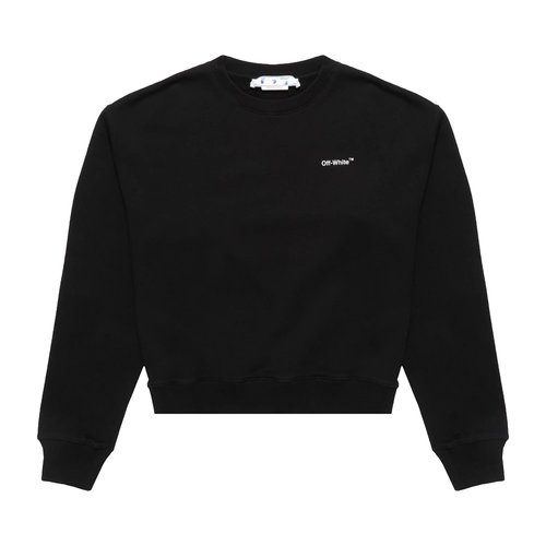 OFF-WHITE Caravag Arrow Over Crewneck - Black/White - OMBA058C99FLE0021001