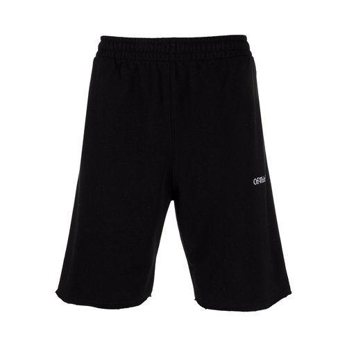 OFF-WHITE Caravag Paint Sweatshort - Black White - OMCI006C99FLE0061001