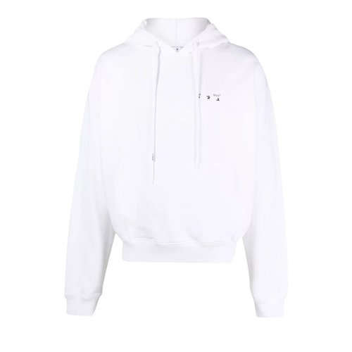 OFF-WHITE Caravaggio Paint Over Hoodie - White - OMBB037C99FLE0040110