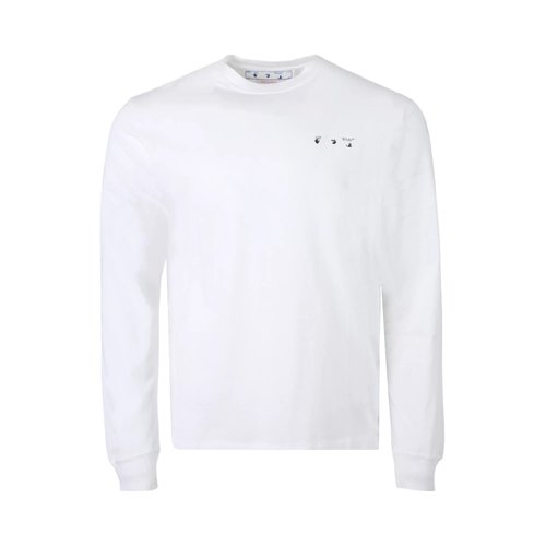 OFF-WHITE Caravaggio Paint Skate Long-Sleeve Tee - White/Black - OMAB064C99JER0050110
