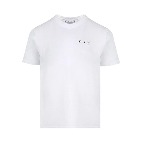 OFF-WHITE Caravaggio Paint Slim Tee - White/Black - OMAA027C99JER0050110