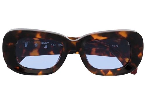 OFF-WHITE OFFWHITE Carrara Tortoiseshell RoundFrame Sunglasses - Tortoiseshell (Oeri019S22Pla0016045)