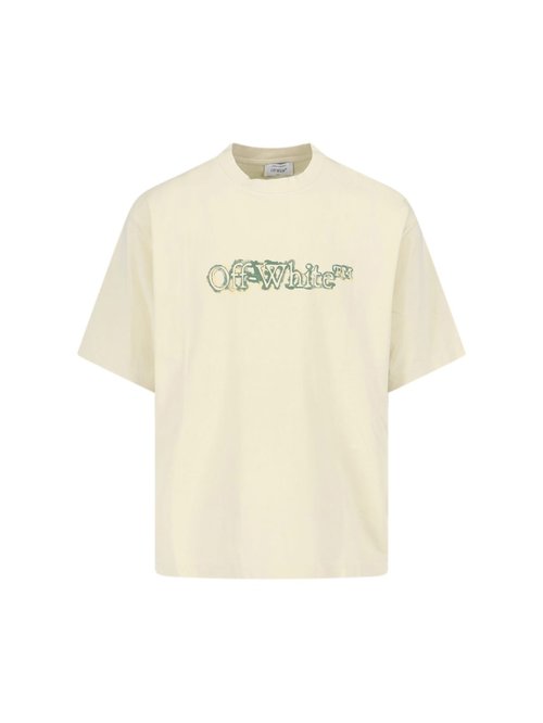 OFF-WHITE OFFWHITE Cloudy Arrow Skate Logo T-Shirt - Frozen Dew/Alfaalfa - OMAA120F25JER00G1750