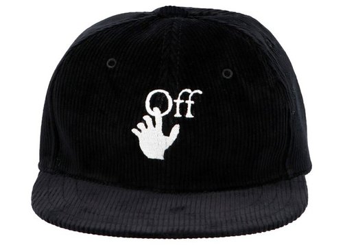 OFF-WHITE OFFWHITE Corduroy Logo Cap - Black