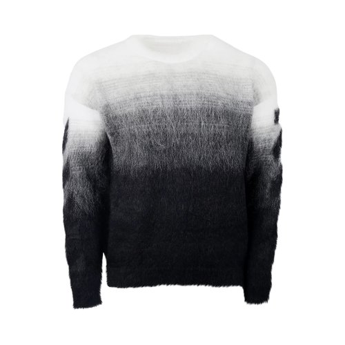 OFF-WHITE Diag Arrow Brushed Knit Crew - Black/Black - OMHE098C99KNI0011010