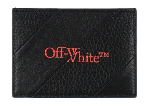 OFF-WHITE OFFWHITE Diag Intarsia Card Case - Black/Orange