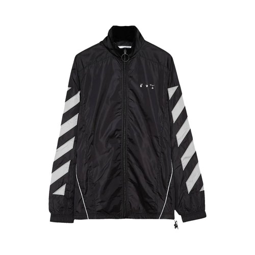 OFF-WHITE Diag Nylon Tracktop - Black - OMBD022R21FAB0011006