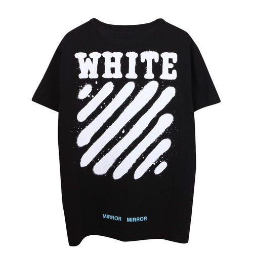 OFF-WHITE OFFWHITE Diag Spray Tee Shirt - Black - OMAA002G20JER0111001