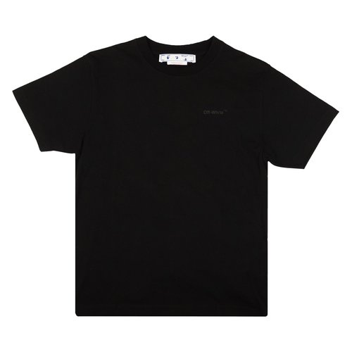 OFF-WHITE Diag Tab Slim Short-Sleeve Tee - Black - OMAA027C99JER0011010