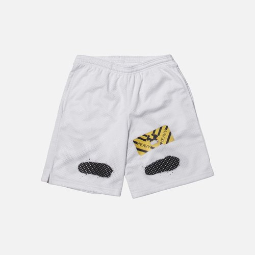 OFF-WHITE Diagonal Spray Mesh Shorts - White - CB006S17-0110