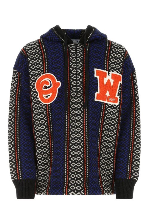 OFF-WHITE Baja Chunky Knit Hoodie - 6020 - OMHA153F22KNI0016020