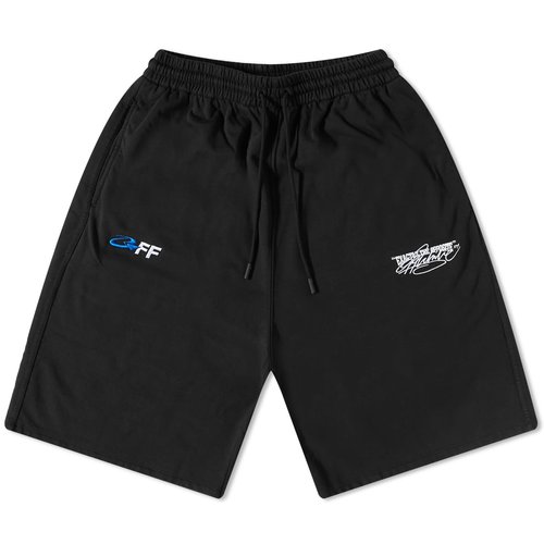 OFF-WHITE Exactly The Opposite Arrow Skate Sweatshorts - Black - OMCI013S23FLE0031001