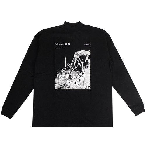 OFF-WHITE Factory Mock Neck T-Shirt - Black - OMAB032F191850131001