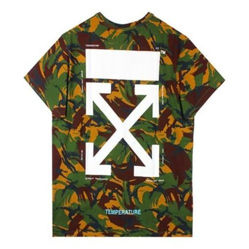 OFF-WHITE Green Arrows Short Sleeve - Camouflage - OMAA002S188780129901