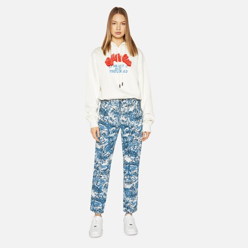 OFF-WHITE Heart Not Trouble Crop Hoodie - White/Red - BB016F180030550120