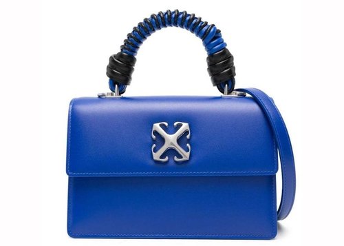 OFF-WHITE OFFWHITE Jitney 1.4 Leather Top Handle - Blue