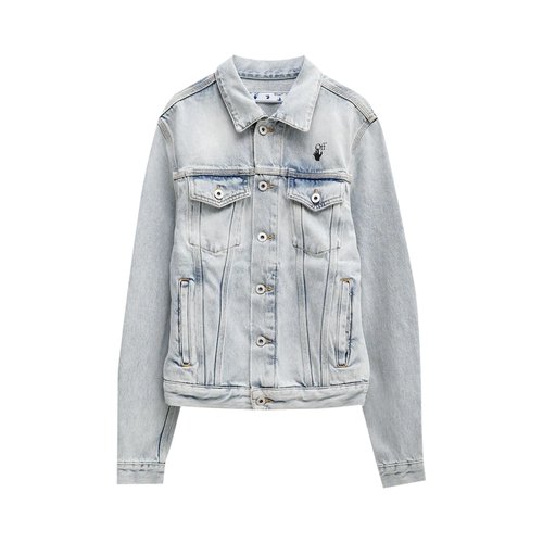 OFF-WHITE La Gioconda Slim Denim Jacket - Blue - OMYE054R21DEN0024010
