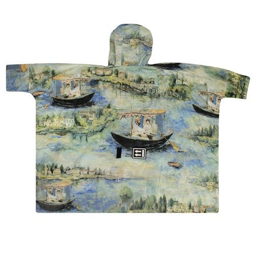 OFF-WHITE Lake Print Cape Coat - Multi-Color - OMEI001R19C130219900