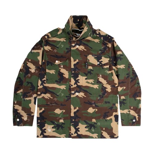 OFF-WHITE Logo Field Jacket - Green - OMEL015S21FAB0015600