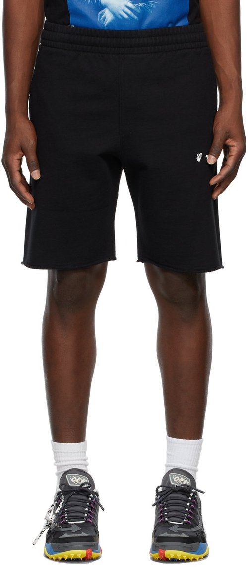 OFF-WHITE Ow Logo Sweatshort - Black - OMCI006C99FLE0071001