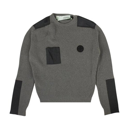 OFF-WHITE Logo Patch Sweater - OMHE027E19E370020800