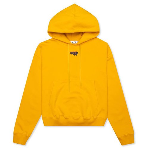 OFF-WHITE logo Pattern Printing Hoodie OMBB037E20FLE0081810 - Yellow/Black - OMBB037E20FLE0081810