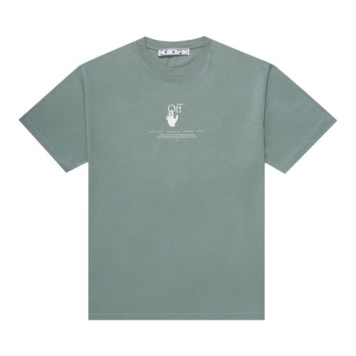 OFF-WHITE Logo T-Shirt - Jade Green - OMAA038R21JER0075041