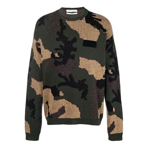 OFF-WHITE Loose Camouflage - Green - OMHA056E18A350019900
