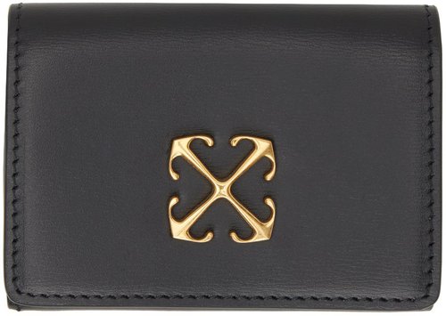 OFF-WHITE Jitney Mini Compact Wallet - Black - OWNC060F23LEA0011000