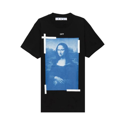 OFF-WHITE Monalisa Short-Sleeve Slim Tee - Black - OMAA027R21JER0021001