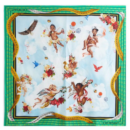 OFF-WHITE Multicolor Cloud Arrow Scarf - Light Blue Multi - OWMI001S25FAB0034084