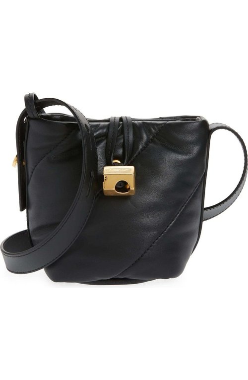 OFF-WHITE OFFWHITE Nailed Quilted Leather Bucket Bag - Black