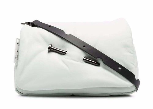 OFF-WHITE OFF Nailed Slouchy 30 Clutch - White/Black