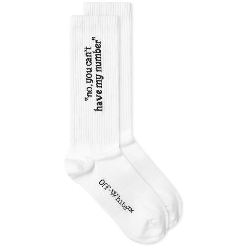 OFF-WHITE No You Can't Long Socks - White - OWRA038S24KNI0010110