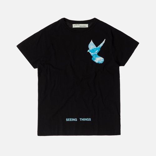 OFF-WHITE Not Real Dove Tee - Black/Blue - AA002F171850571088