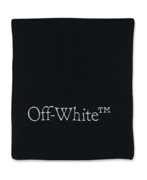 OFF-WHITE Off Off Bookish Knit Scarfin - Black/White