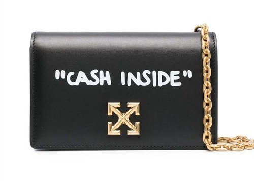 OFF-WHITE Off OFF Jitney 0.5 Quote Shoulder Bagin - Black/White