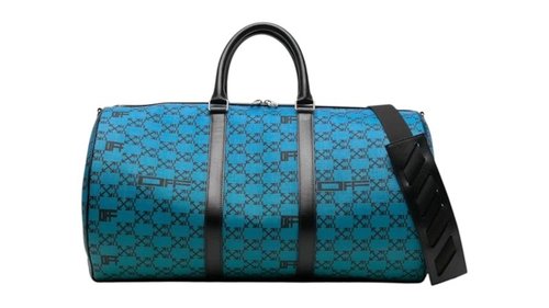 OFF-WHITE OFFWHITE Allover Duffle Bag - Navy/Blue - OMNL011F22FAB0014645