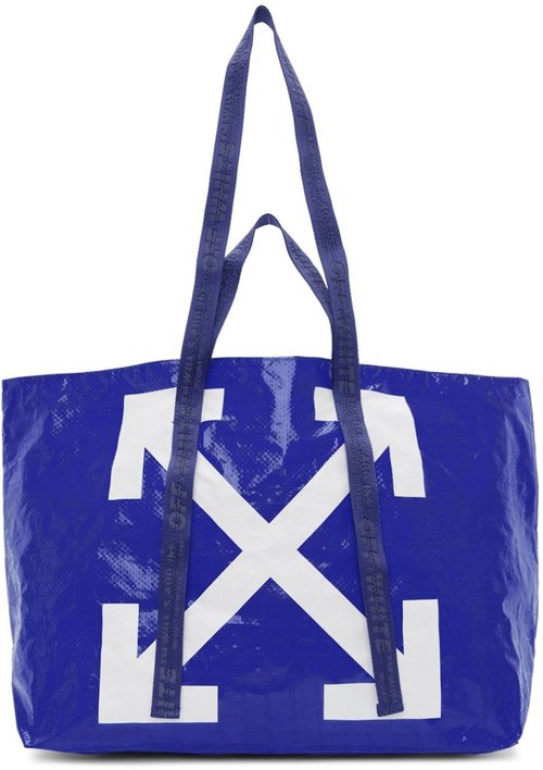 OFF-WHITE OFFWHITE Arrows Tote Bag - Blue White