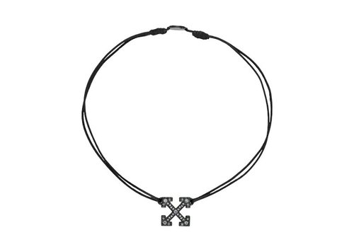 OFF-WHITE OFFWHITE Crystal Arrow Choker Necklace - Black