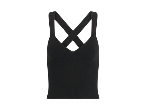 OFF-WHITE OFFWHITE Logo Band Tank Top - Black - OWHD011F23KNI0011010
