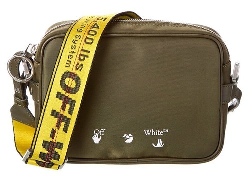 OFF-WHITE OFFWHITE Logo Print Crossbody Bag - Green