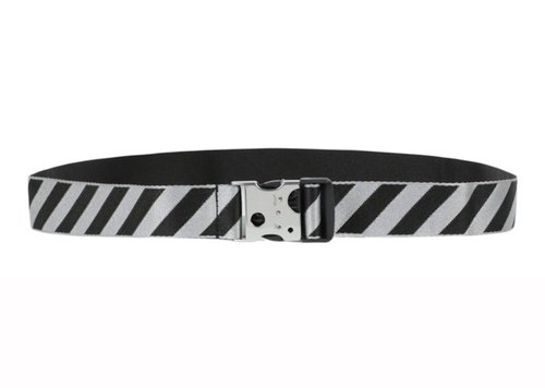 OFF-WHITE OFFWHITE Meteor Tuc Strip Tape H40 Belt - Black