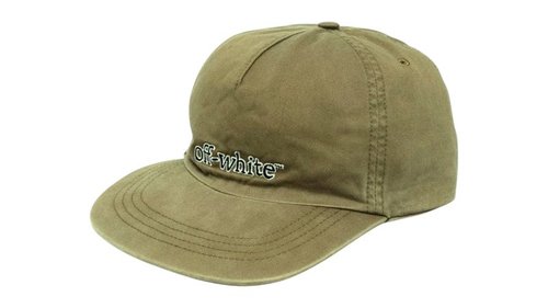 OFF-WHITE OFFWHITE Slanted Logo Cap - Green - OMLB022F21FAB0045510