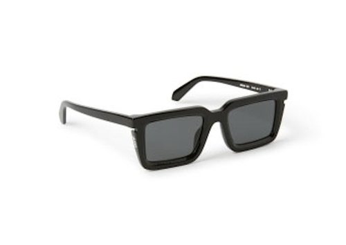 OFF-WHITE OFFWHITE Tucson Square Sunglasses - Black/Dark Grey (Oeri113S24Pla0011007/Fr)